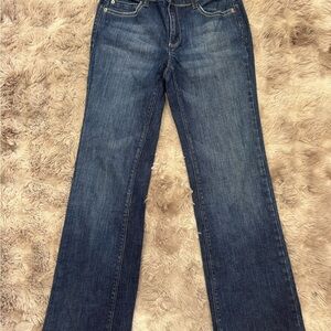 Vtg White House Black Market Dark Blue Flare Jeans
